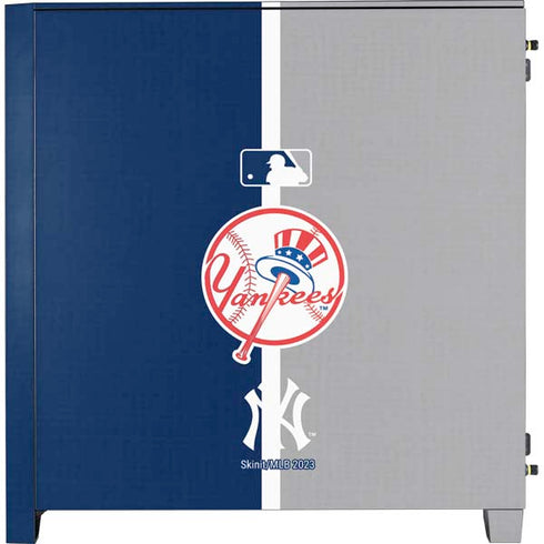 MLB New York Yankees Split Corsair 4000D Tempered Glass Mid-Tower ATX Case Skin