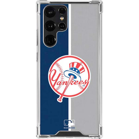 MLB New York Yankees Split Galaxy S22 Ultra Clear Case