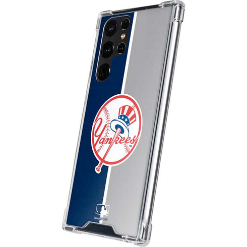 MLB New York Yankees Split Galaxy S22 Ultra Clear Case