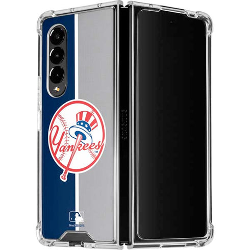 MLB New York Yankees Split Galaxy Z Fold4 5G Clear Case