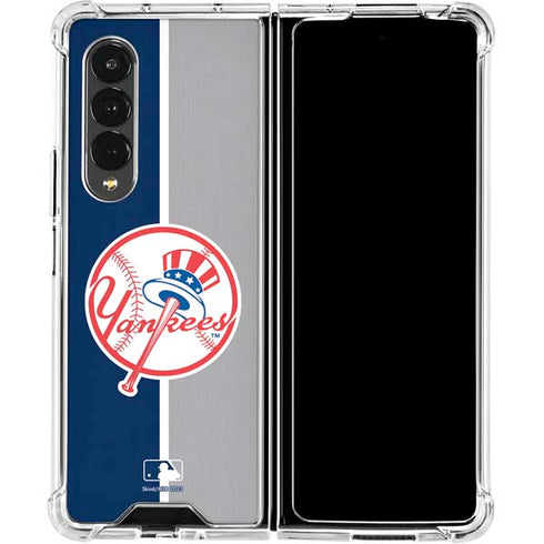 MLB New York Yankees Split Galaxy Z Fold4 5G Clear Case
