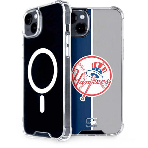 MLB New York Yankees Split iPhone 15 Plus MagSafe Case