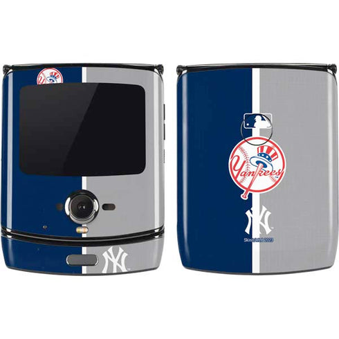 MLB New York Yankees Split Motorola RAZR Skin