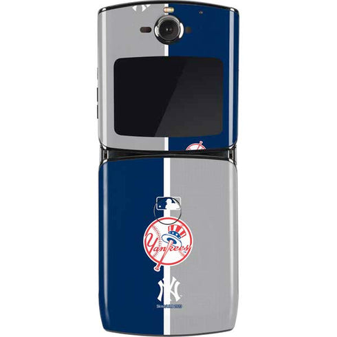 MLB New York Yankees Split Motorola RAZR Skin