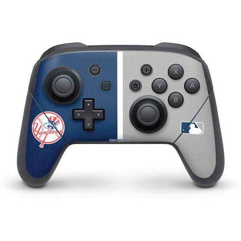 MLB New York Yankees Split Nintendo Switch Pro Controller Skin