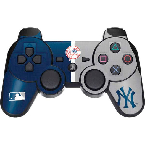 MLB New York Yankees Split PS3 Dual Shock wireless controller Skin