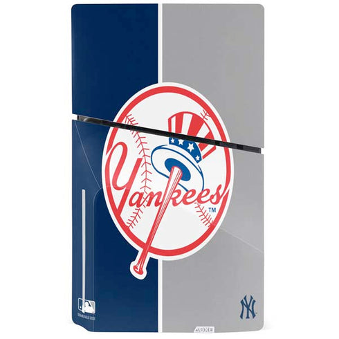 MLB New York Yankees Split PS5 Slim Disk Console Skin