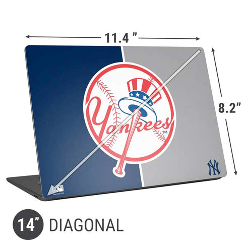 MLB New York Yankees Split Universal Laptop 14in (11.4 x 8.2in) Skin