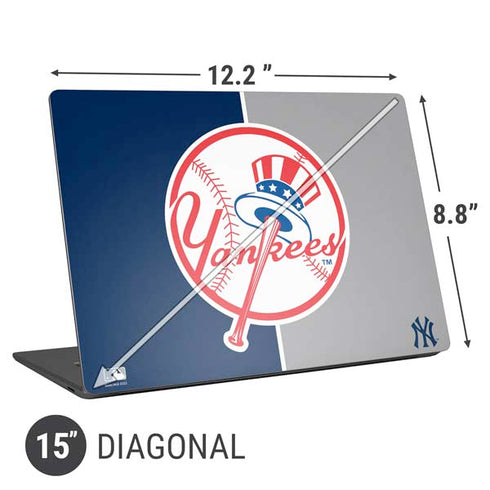 MLB New York Yankees Split Universal Laptop 15in (12.2 x 8.8in) Skin