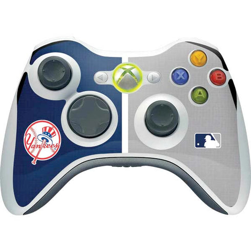 MLB New York Yankees Split Xbox 360 Wireless Controller Skin