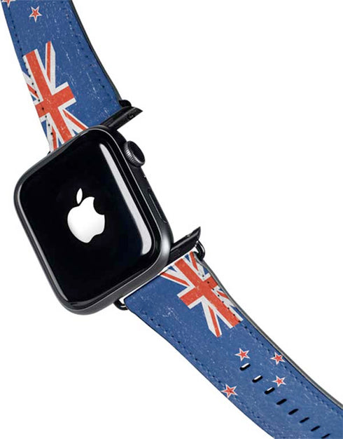 New Zealand Flag Distressed Apple Watch Band 42-44mm