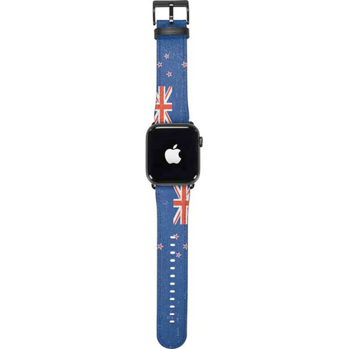 New Zealand Flag Distressed Apple Watch Band 42-44mm