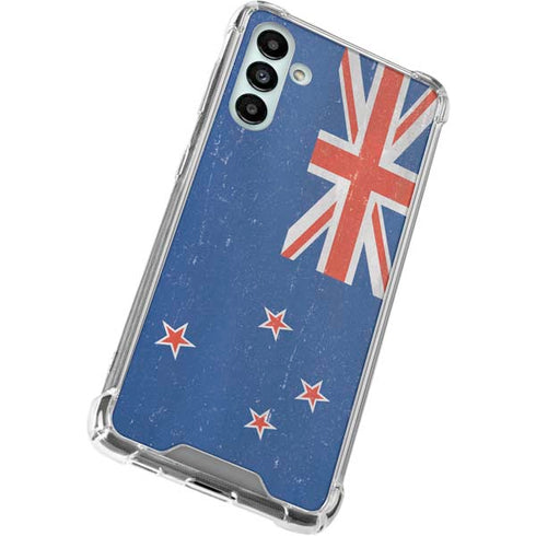 New Zealand Flag Distressed Galaxy A13 5G Clear Case