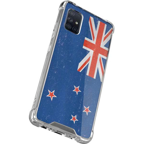 New Zealand Flag Distressed Galaxy A51 5G Clear Case