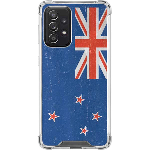New Zealand Flag Distressed Galaxy A52 5G Clear Case