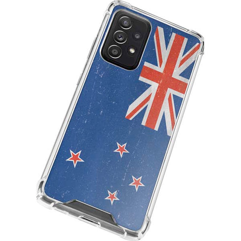 New Zealand Flag Distressed Galaxy A52 5G Clear Case
