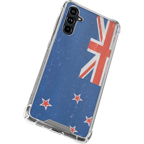 New Zealand Flag Distressed Galaxy A54 5G Clear Case