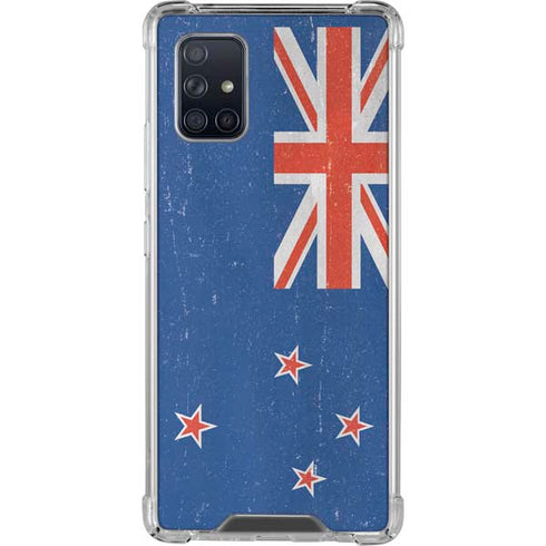 New Zealand Flag Distressed Galaxy A71 5G Clear Case