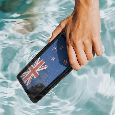 New Zealand Flag Distressed Galaxy Note 10 Waterproof Case