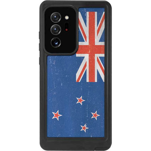 New Zealand Flag Distressed Galaxy Note20 Ultra 5G Waterproof Case