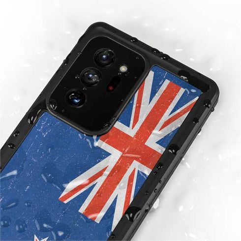 New Zealand Flag Distressed Galaxy Note20 Ultra 5G Waterproof Case