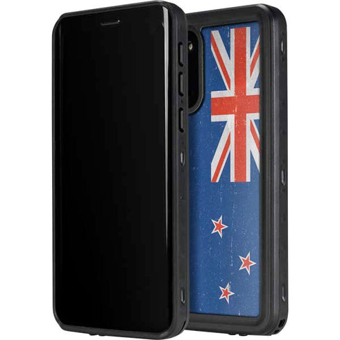 New Zealand Flag Distressed Galaxy S20 Waterproof Case