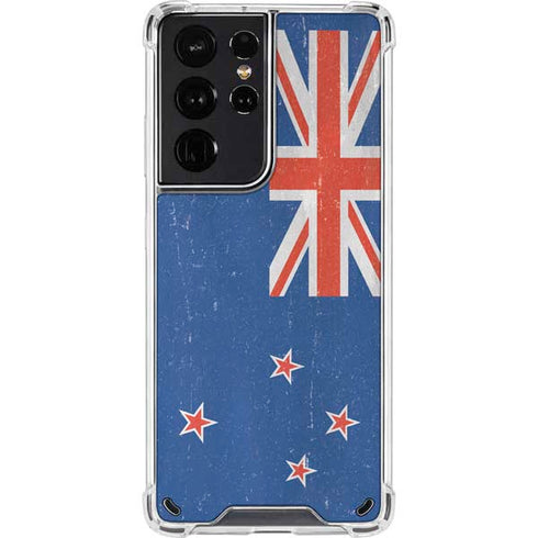 New Zealand Flag Distressed Galaxy S21 Ultra 5G Clear Case