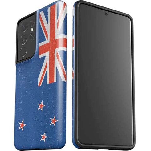 New Zealand Flag Distressed Galaxy S21 Ultra 5G Pro Case