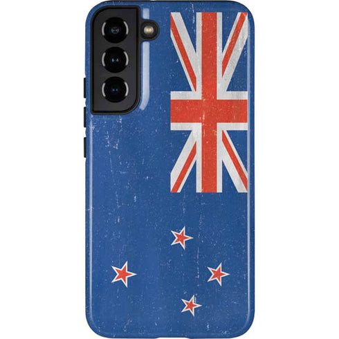 New Zealand Flag Distressed Galaxy S22 Plus Pro Case