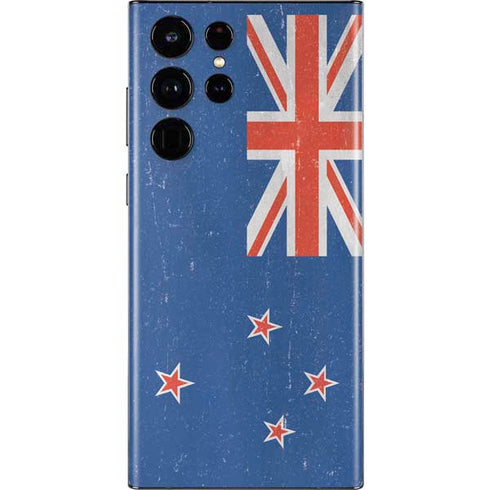 New Zealand Flag Distressed Galaxy S22 Ultra Skin