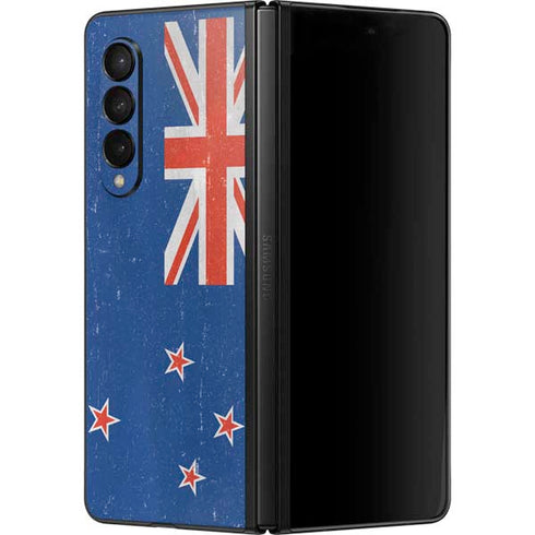 New Zealand Flag Distressed Galaxy Z Fold3 5G Skin