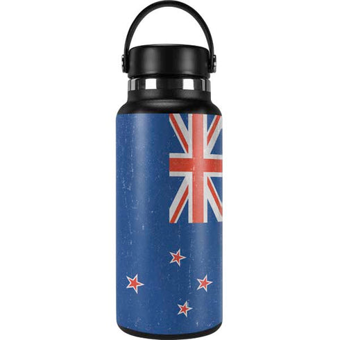 New Zealand Flag Distressed Hydro Flask 32oz Wide Mouth Skin