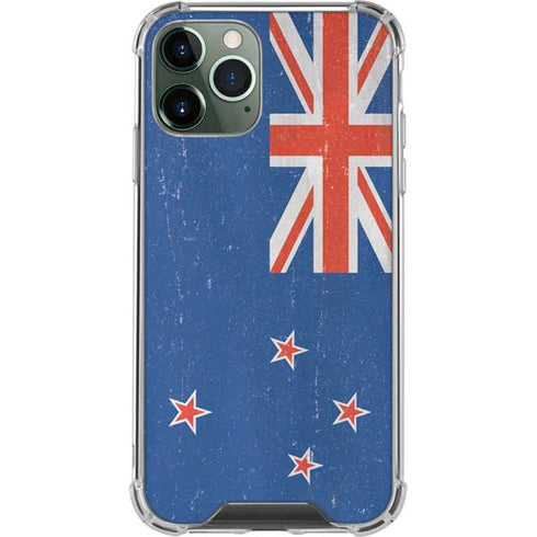 New Zealand Flag Distressed iPhone 11 Pro Max Clear Case