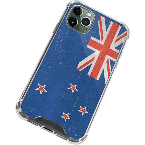 New Zealand Flag Distressed iPhone 11 Pro Max Clear Case