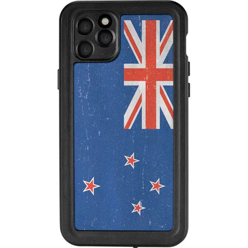 New Zealand Flag Distressed iPhone 11 Pro Max Waterproof Case