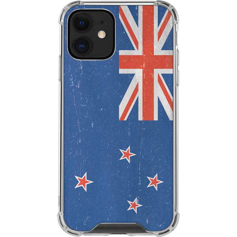 New Zealand Flag Distressed iPhone 12 Mini Clear Case
