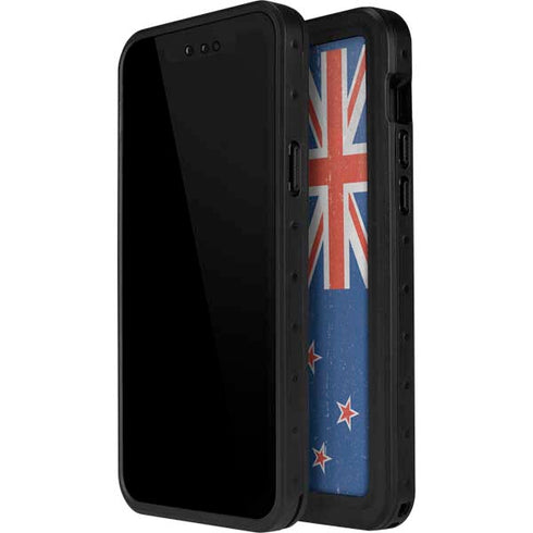 New Zealand Flag Distressed iPhone 12 Waterproof Case