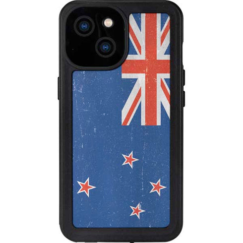 New Zealand Flag Distressed iPhone 13 Mini Waterproof Case