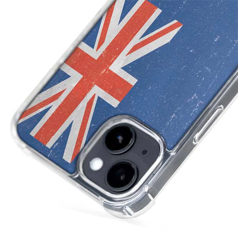 New Zealand Flag Distressed iPhone 15 Plus MagSafe Case