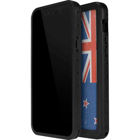 New Zealand Flag Distressed iPhone 15 Waterproof Case