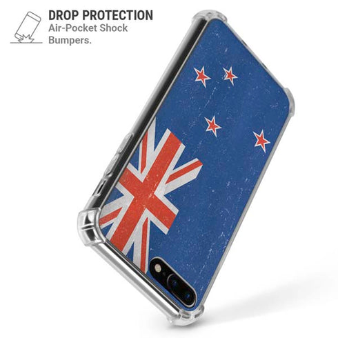 New Zealand Flag Distressed iPhone 7/8 Plus Clear Case