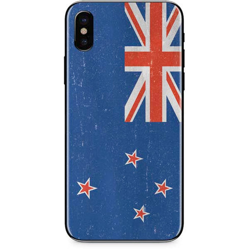 New Zealand Flag Distressed iPhone X Skin