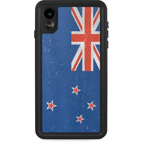 New Zealand Flag Distressed iPhone XR Waterproof Case