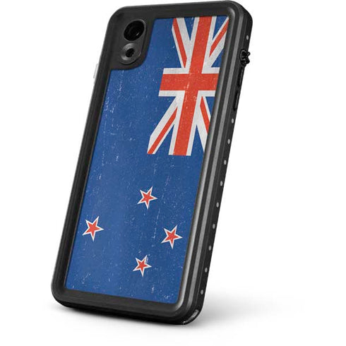 New Zealand Flag Distressed iPhone XR Waterproof Case