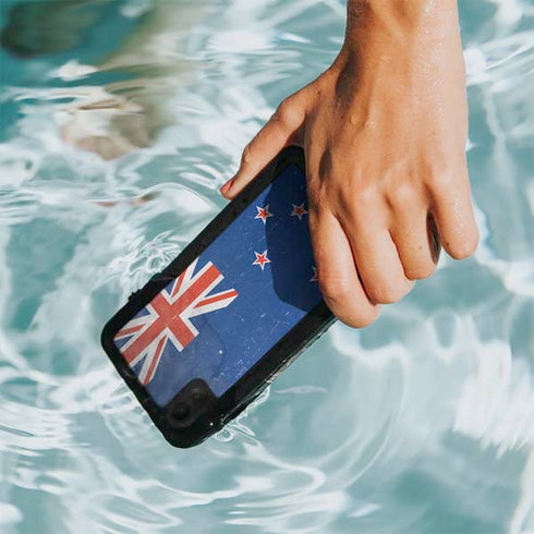 New Zealand Flag Distressed iPhone XR Waterproof Case
