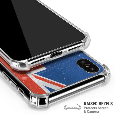New Zealand Flag Distressed iPhone XS Max Clear Case
