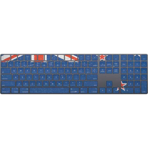 New Zealand Flag Distressed Magic Keyboard with Numeric Keypad Skin