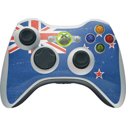 New Zealand Flag Distressed Xbox 360 Wireless Controller Skin