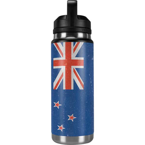 New Zealand Flag Distressed YETI Rambler 26oz Bottle Skin