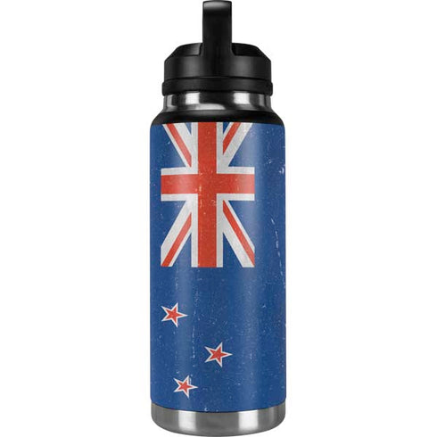 New Zealand Flag Distressed YETI Rambler 36oz Bottle Skin